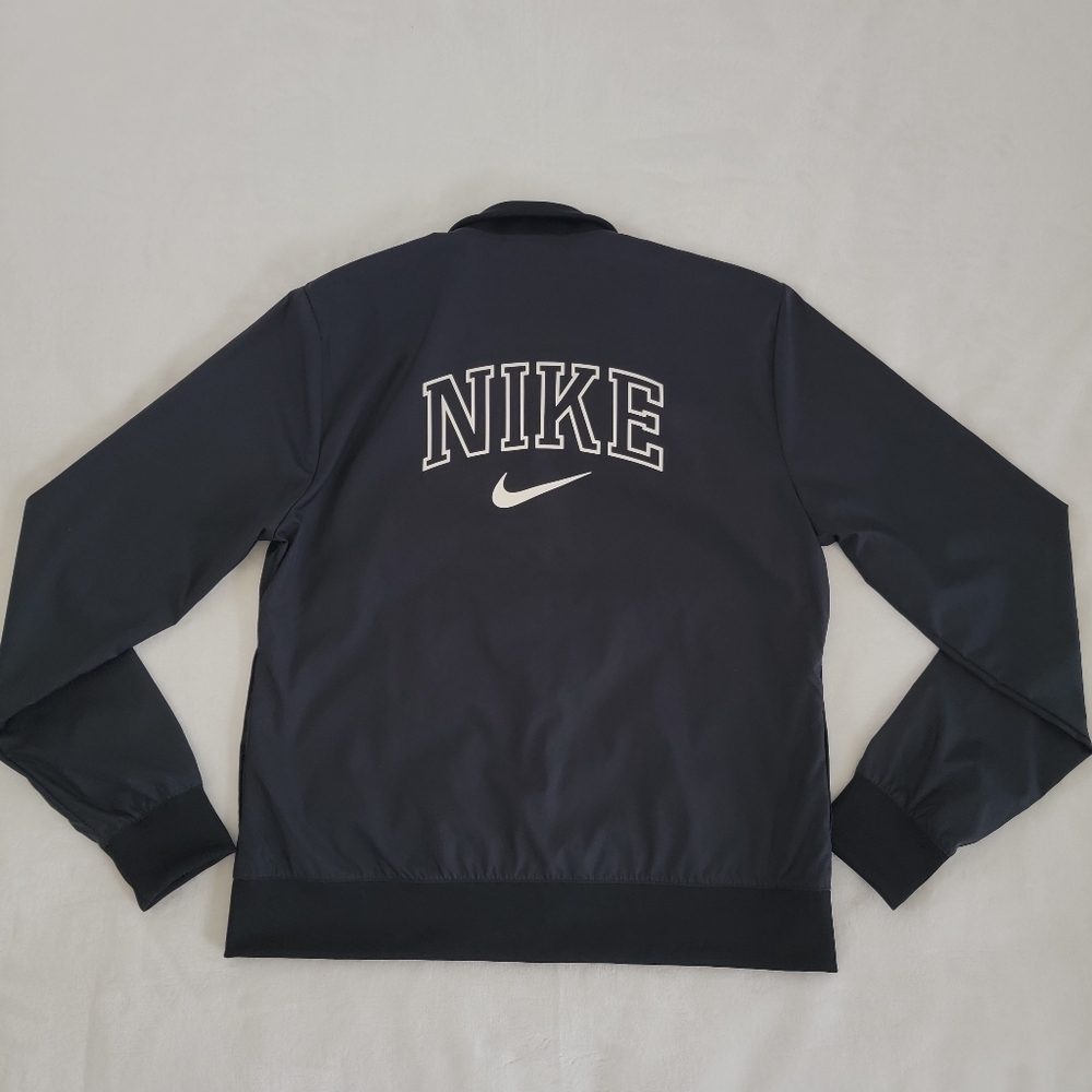 Nike Sportswear Womens Varsity Jacket Black & White Size Small Button Up
